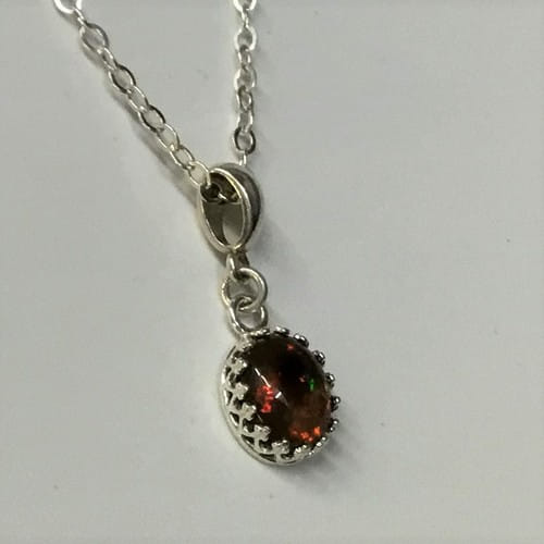 DKC-1098 Necklace S/S & Ethiopian Opal $180 at Hunter Wolff Gallery